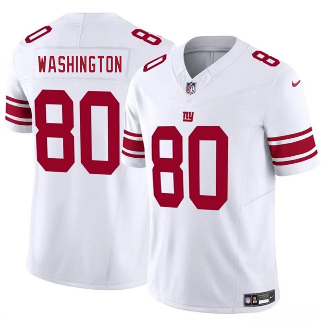 White New York Giants #80 Montrell Washington 2025 F.U.S.E. Vapor Untouchable Limited Stitched Jersey - NYG234
