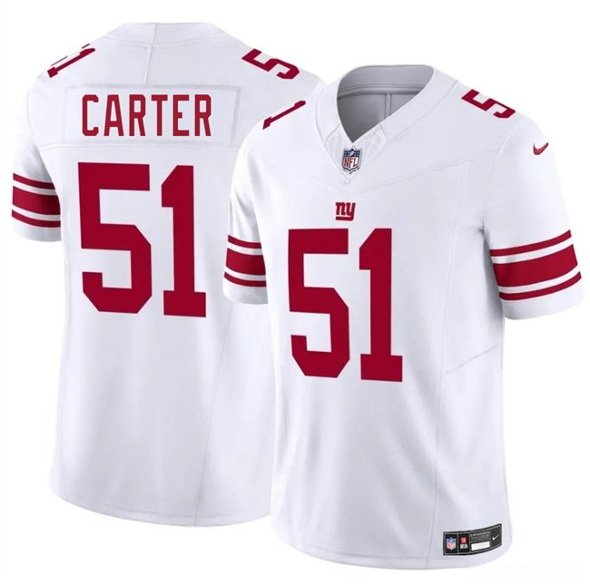 White New York Giants #51 Abdul Carter 2025 Draft F.U.S.E. Vapor Untouchable Limited Stitched Jersey - NYG116