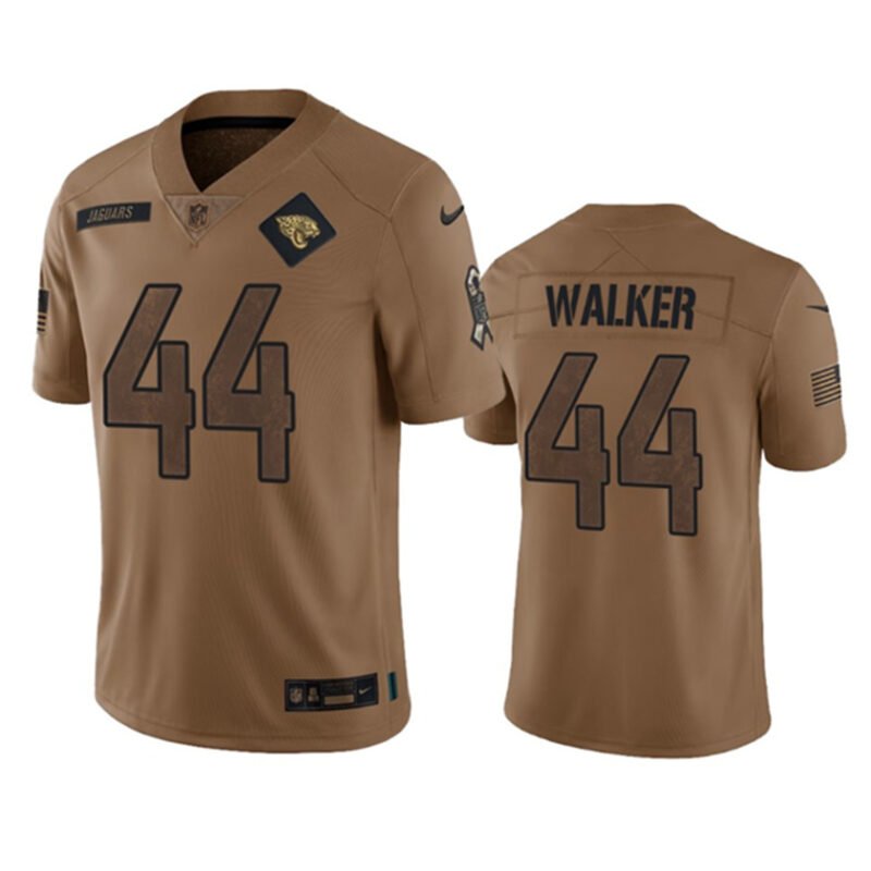 Brown Jacksonville Jaguars #44 Travon Walker 2023 Salute To Service Vapor Untouchable Limited Stitched Jersey - JVG136
