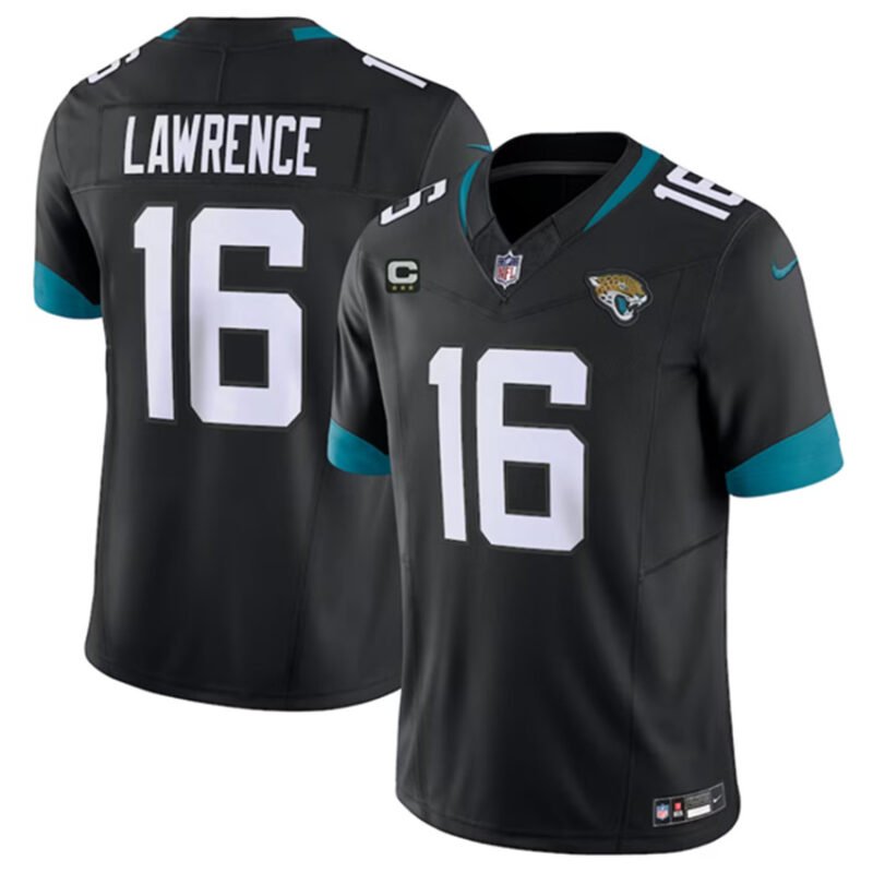 Black Jacksonville Jaguars #16 Trevor Lawrence 2023 F.U.S.E With 3-Star C Patch Vapor Untouchable Limited Stitched Jersey - JVG06