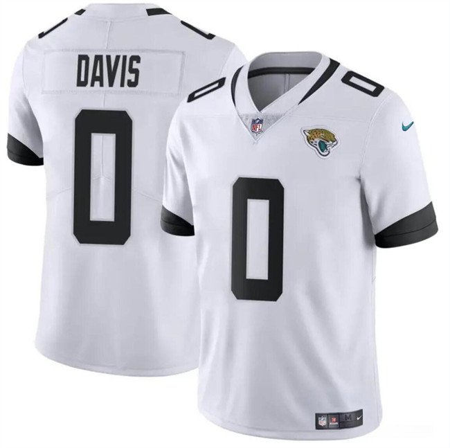 White Jacksonville Jaguars #0 Gabe Davis Vapor Untouchable Limited Stitched Jersey - JVG100
