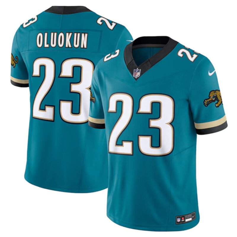 Teal Jacksonville Jaguars #23 Foye Oluokun 2024 F.U.S.E. Prowler Throwback Vapor Limited Stitched Football Jersey - JVG23