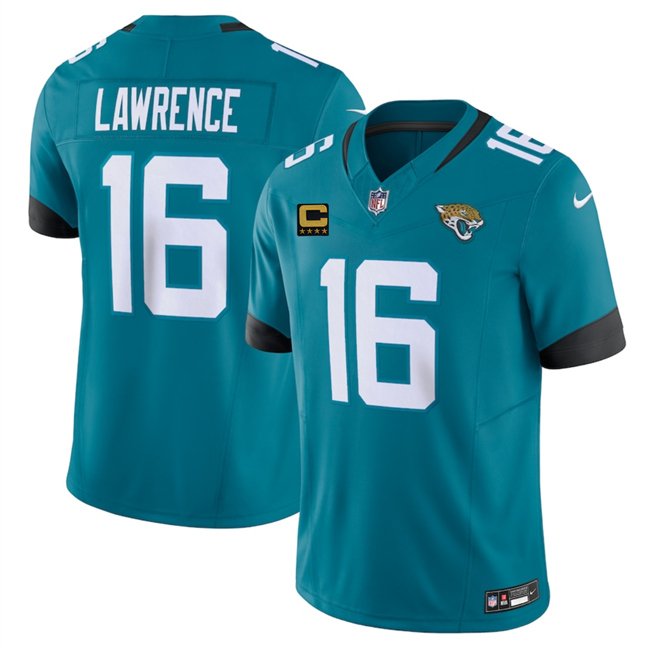 Teal Jacksonville Jaguars #16 Trevor Lawrence 2025 F.U.S.E. With 4-Star C Patch Vapor Untouchable Limited Stitched Jersey - JVG107