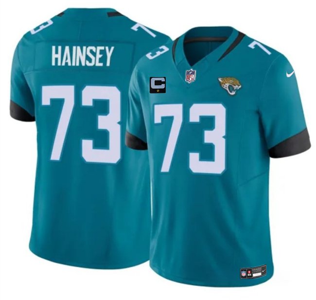 Teal Jacksonville Jaguars #73 Robert Hainsey 2025 F.U.S.E. With 1-Star C Patch Vapor Untouchable Limited Stitched Jersey - JVG66
