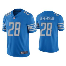 Blue Detroit Lions #28 Jermar Jefferson Vapor Untouchable Limited Stitched Jersey - DTL33