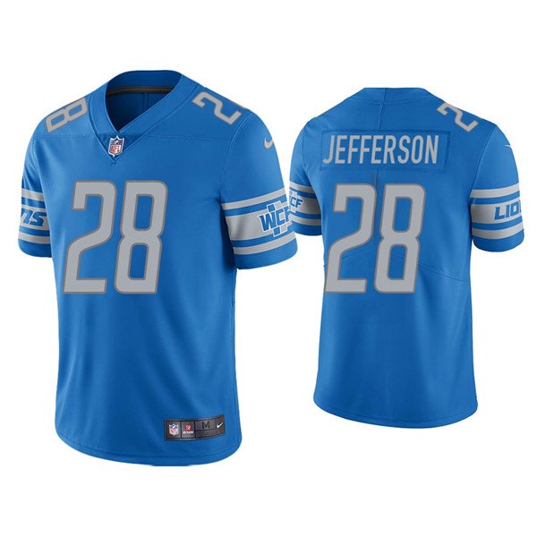 Blue Detroit Lions #28 Jermar Jefferson Vapor Untouchable Limited Stitched Jersey - DTL33