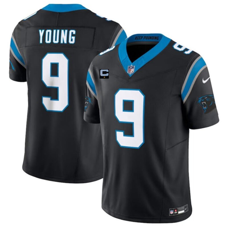Black Carolina Panthers #9 Bryce Young 2023 F.U.S.E. With 1-Star C Patch Vapor Untouchable Stitched Football Jersey