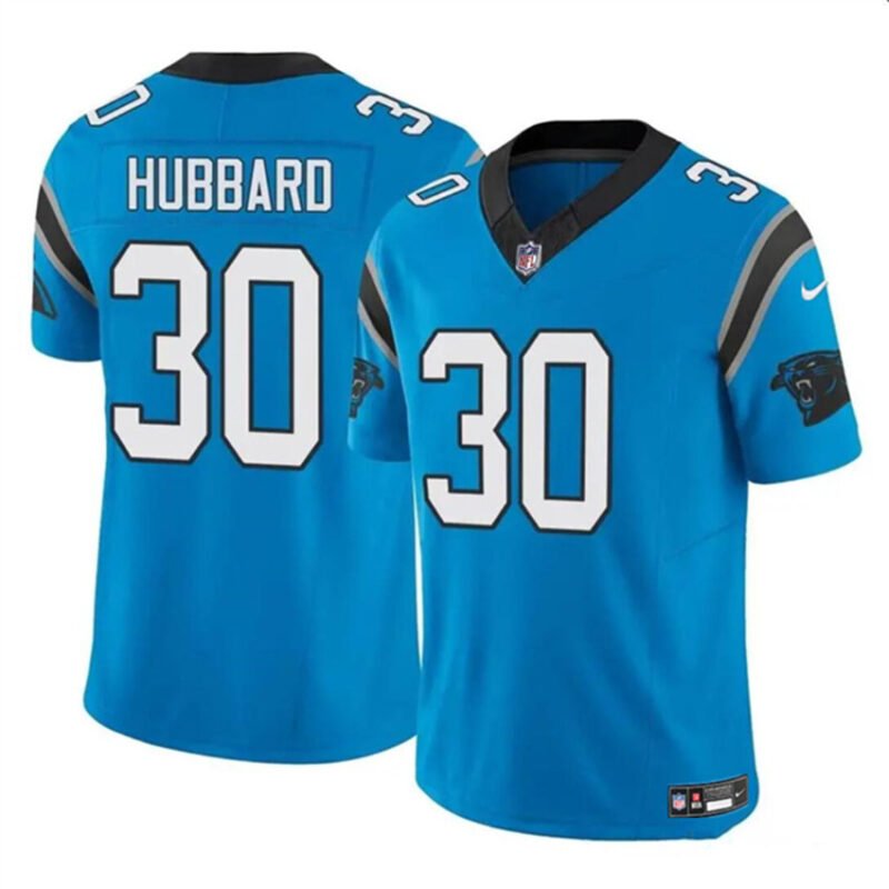 Blue Carolina Panthers #30 Chuba Hubbard 2023 F.U.S.E. Vapor Limited Stitched Football Jersey