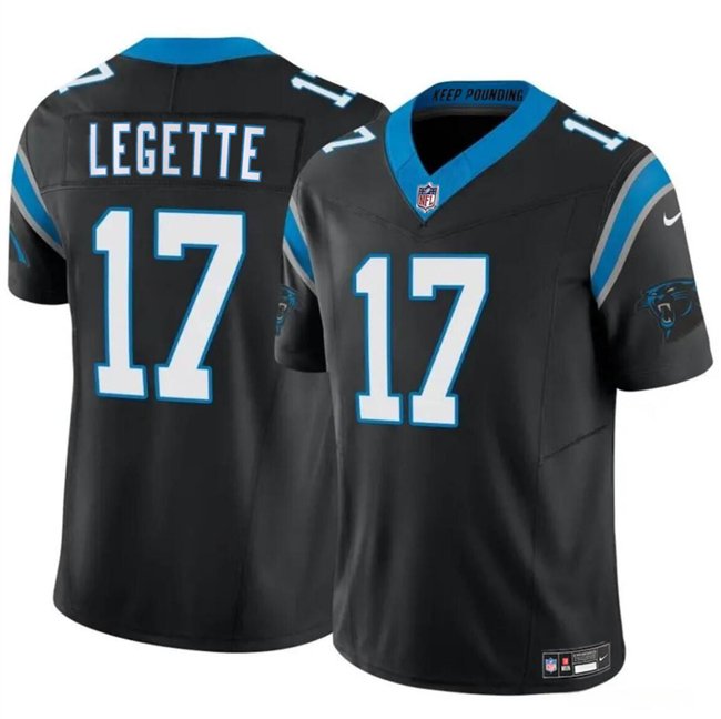 Black Carolina Panthers #17 Xavier Legette 2024 F.U.S.E. Vapor Limited Stitched Football Jersey - CPJ39