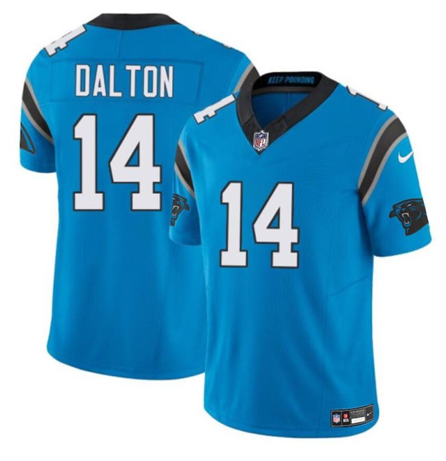Blue Carolina Panthers #14 Andy Dalton 2024 F.U.S.E. Vapor Limited Stitched Football Jersey - CPJ06