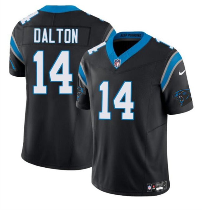 Black Carolina Panthers #14 Andy Dalton 2024 F.U.S.E. Vapor Limited Stitched Football Jersey - CPJ37