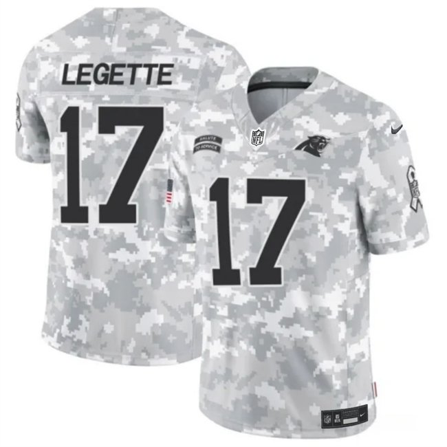 Arctic Camo Carolina Panthers #17 Xavier Legette 2024 F.U.S.E Salute to Service Limited Stitched Football Jersey - CPJ27