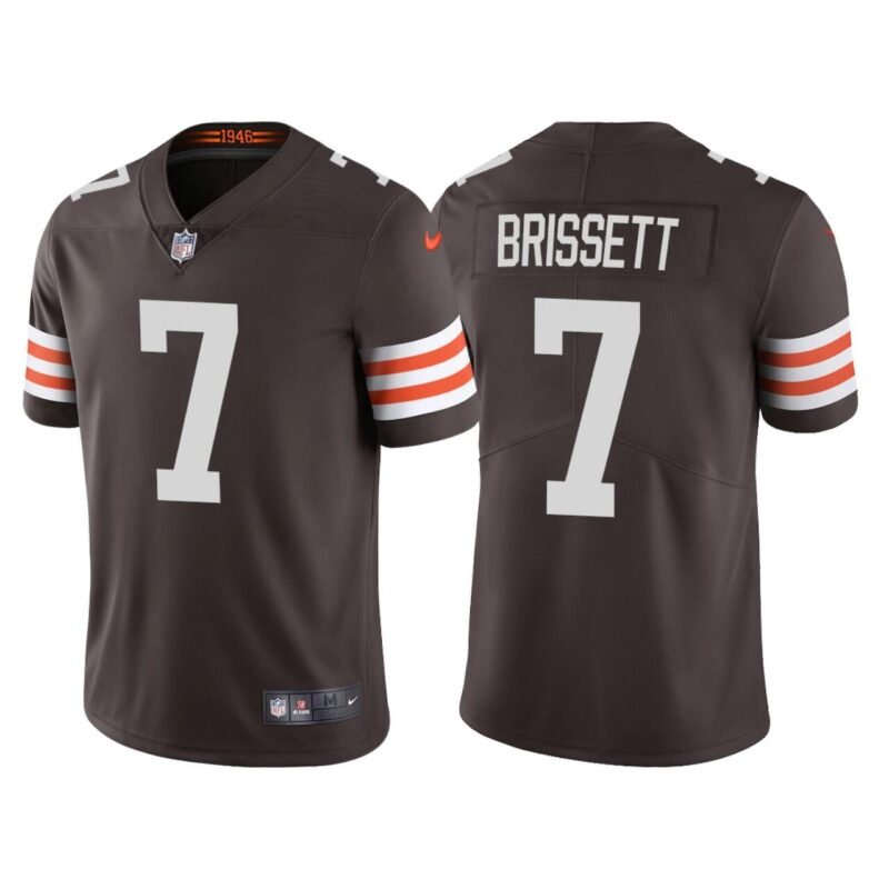 Brown Color Cleveland Browns #7 Jacoby Brissett Rush Vapor Untouchable Limited Stitched Jersey - CLB163