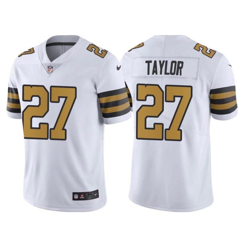 White New Orleans Saints #27 Alontae Taylor Vapor Limited Stitched Jersey - NOS93