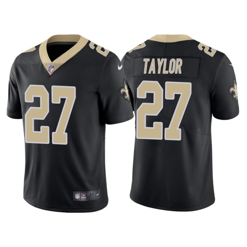 Black New Orleans Saints #27 Alontae Taylor Vapor Limited Stitched Jersey - NOS193