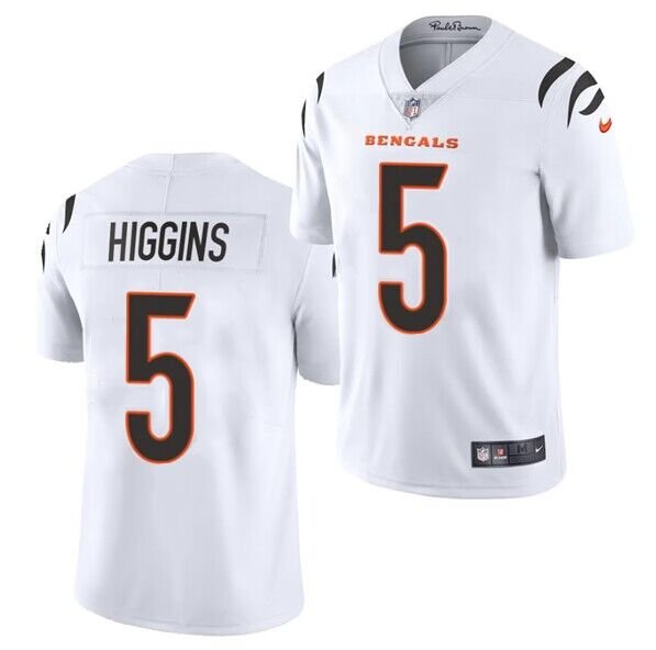 White Cincinnati Bengals #5 Tee Higgins Vapor Untouchable Limited Stitched Jersey - CCB59