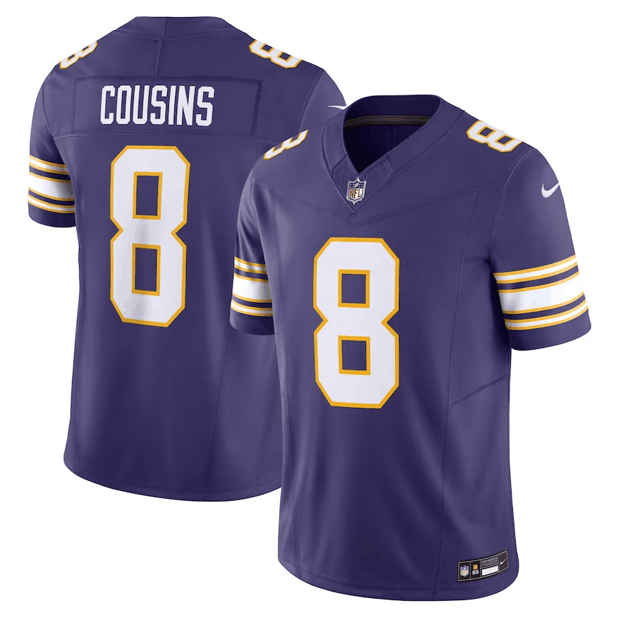 Purple Minnesota Vikings #8 Kirk Cousins 2023 F.U.S.E. Vapor Untouchable Stitched Jersey - MVJ73