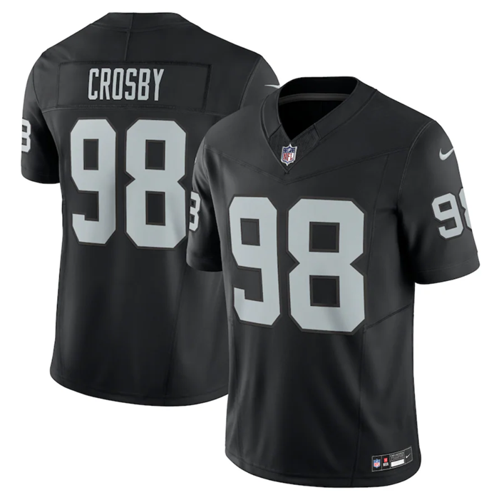 Black Las Vegas Raiders #98 Maxx Crosby 2023 F.U.S.E Vapor Untouchable Stitched Football Jersey - LVR243