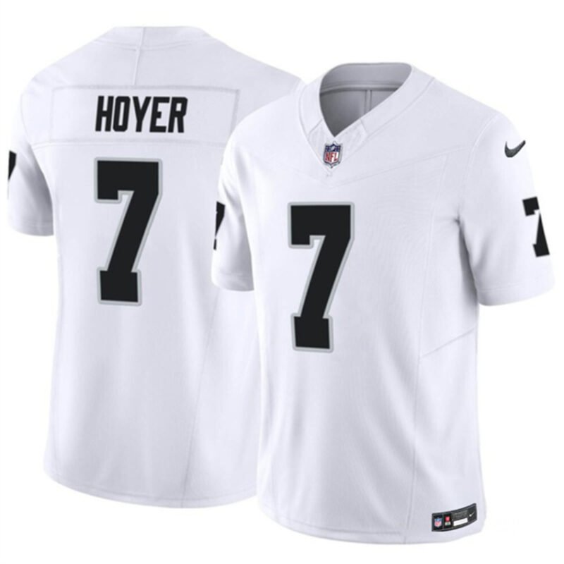 White Las Vegas Raiders #7 Brian Hoyer 2023 F.U.S.E Vapor Untouchable Stitched Football Jersey - LVR168