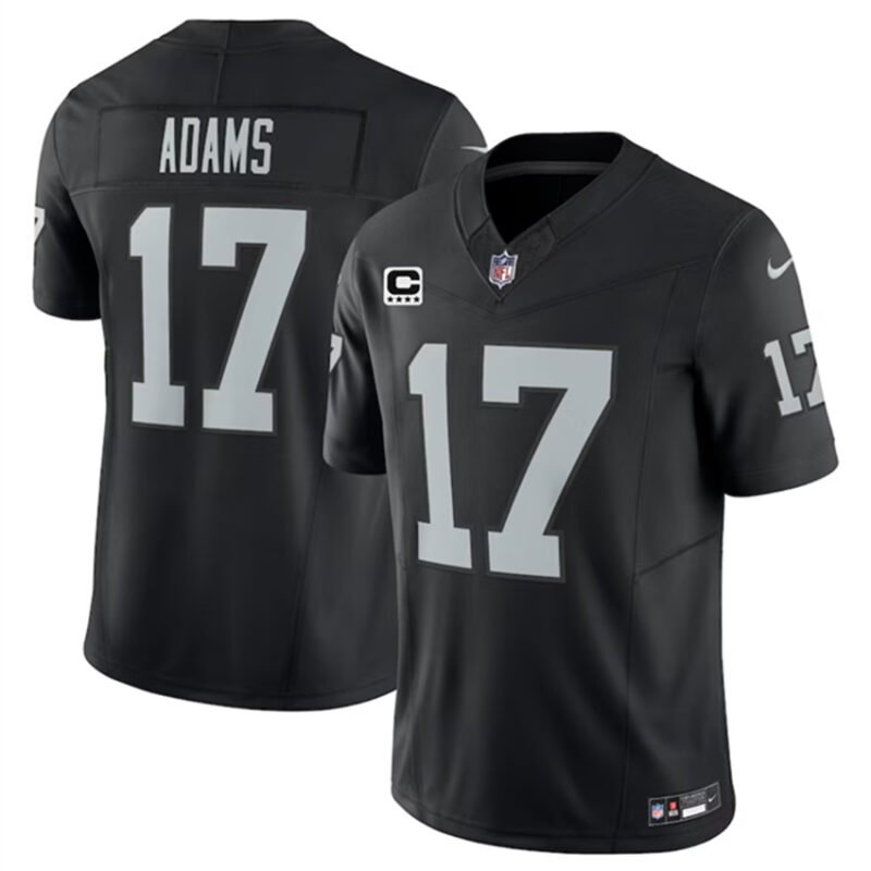 Black Las Vegas Raiders #17 Davante Adams 2023 F.U.S.E With 4-Star C Patch Vapor Untouchable Stitched Football Jersey - LVR256