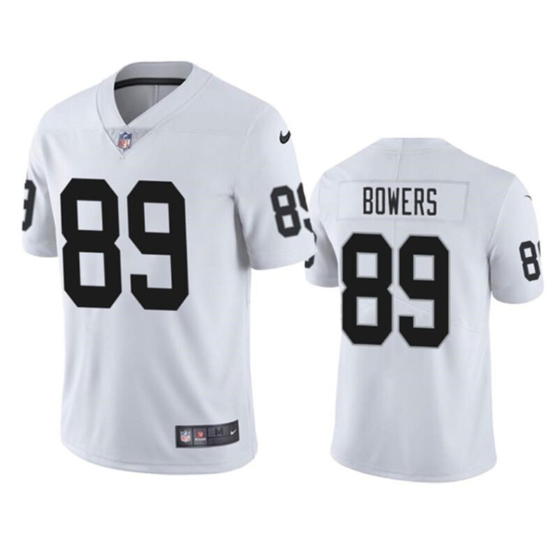 White Las Vegas Raiders #89 Brock Bowers 2024 Draft Vapor Stitched Football Jersey - LVR185