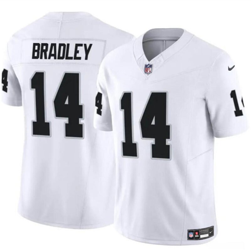 White Las Vegas Raiders #14 Carter Bradley F.U.S.E Vapor Stitched Football Jersey - LVR110