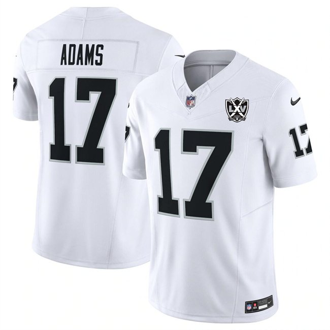 White Las Vegas Raiders #17 Davante Adams 2024 F.U.S.E 65th Anniversary Patch Vapor Stitched Football Jersey - LVR188