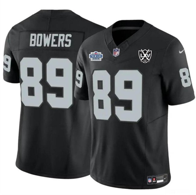 Black Las Vegas Raiders #89 Brock Bowers 2024 F.U.S.E 65th Anniversary Patch Vapor Stitched Football Jersey - LVR59