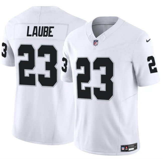 White Las Vegas Raiders #23 Dylan Laube F.U.S.E Vapor Stitched Football Jersey - LVR124