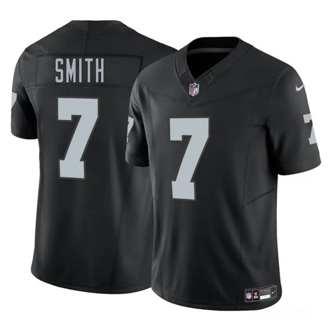 Black Las Vegas Raiders #7 Geno Smith 2025 F.U.S.E. Vapor Stitched Football Jersey - LVR165