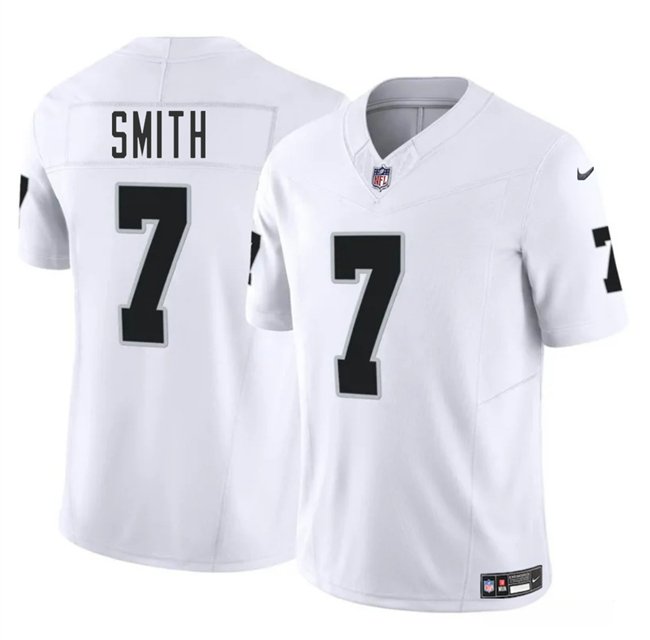 White Las Vegas Raiders #7 Geno Smith 2025 F.U.S.E. Vapor Stitched Football Jersey - LVR80