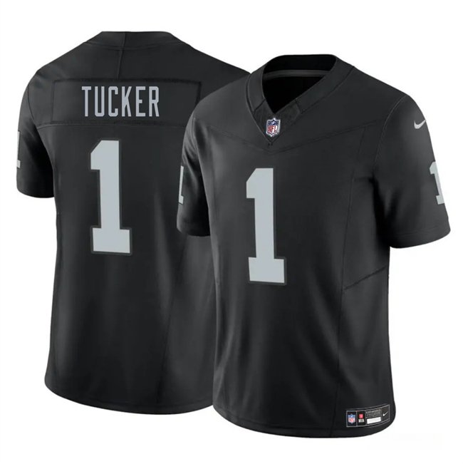 Black Las Vegas Raiders #1 Tre Tucker 2025 F.U.S.E. Vapor Stitched Football Jersey - LVR218