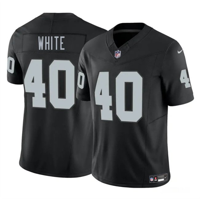 Black Las Vegas Raiders #40 Devin White 2025 F.U.S.E. Vapor Stitched Football Jersey - LVR100