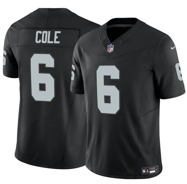 Black Las Vegas Raiders #6 A.J. Cole 2025 F.U.S.E. Vapor Untouchable Limited Stitched Football Jersey - LVR14