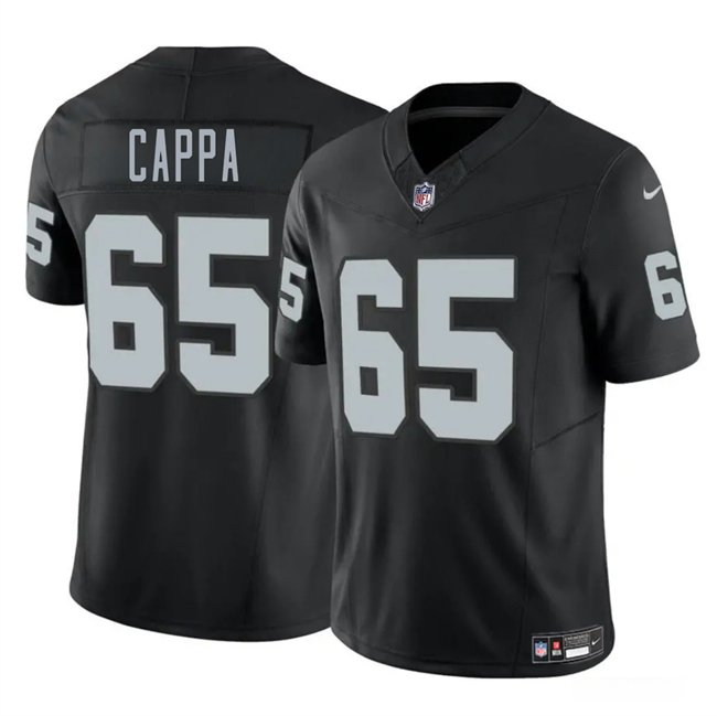 Black Las Vegas Raiders #65 Alex Cappa 2025 F.U.S.E. Vapor Stitched Football Jersey - LVR24