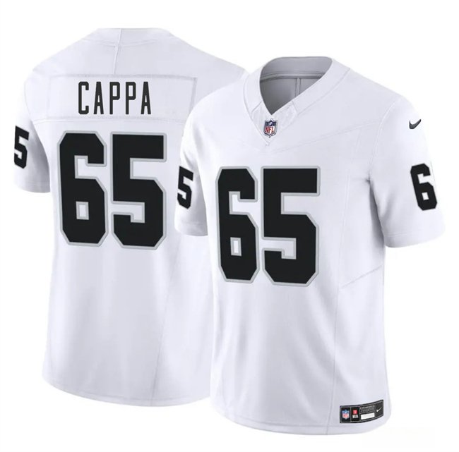 White Las Vegas Raiders #65 Alex Cappa 2025 F.U.S.E. Vapor Stitched Football Jersey - LVR18