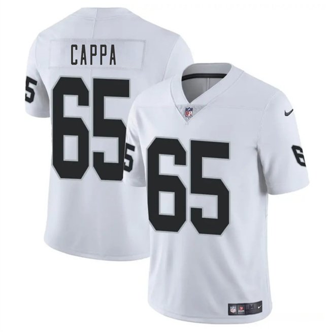 White Las Vegas Raiders #65 Alex Cappa 2025 Vapor Stitched Football Jersey - LVR39
