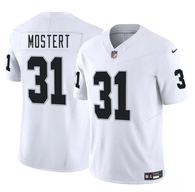 White Las Vegas Raiders #31 Raheem Mostert 2025 F.U.S.E. Vapor Stitched Football Jersey - LVR154