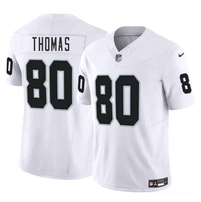 White Las Vegas Raiders #80 Ian Thomas 2025 F.U.S.E. Vapor Stitched Football Jersey - LVR189