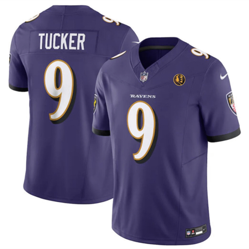 Purple Baltimore Ravens #9 Justin Tucker 2023 F.U.S.E. With John Madden Patch Vapor Limited Stitched Football Jersey - BRJ208