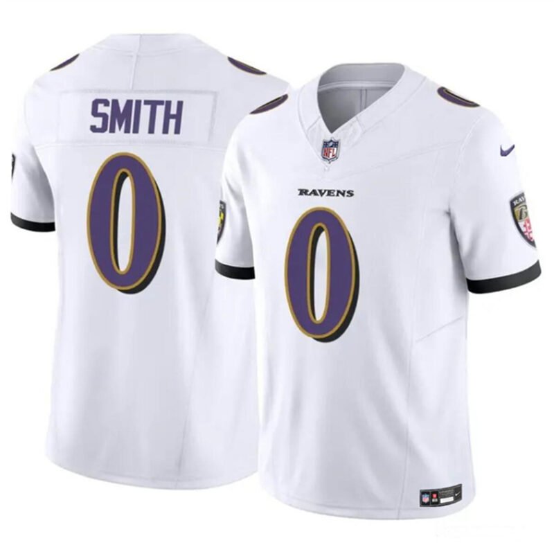 White Baltimore Ravens #0 Roquan Smith 2023 F.U.S.E. Vapor Limited Football Jersey - BRJ189