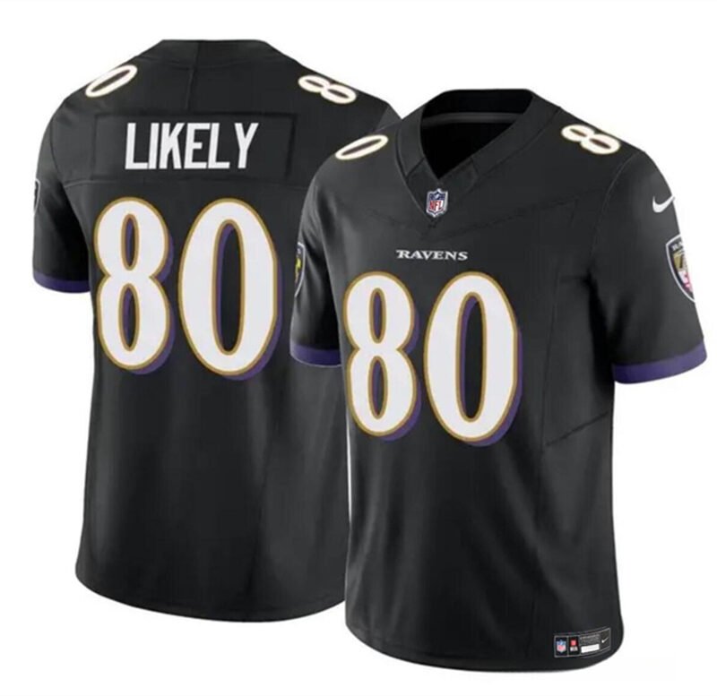 Black Baltimore Ravens #80 Isaiah Likely 2023 F.U.S.E. Vapor Limited Football Jersey - BRJ331