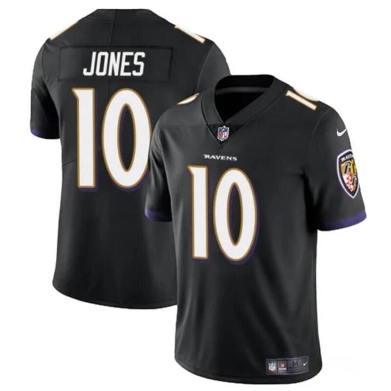 Black Baltimore Ravens #10 Emory Jones Vapor Limited Football Jersey - BRJ357
