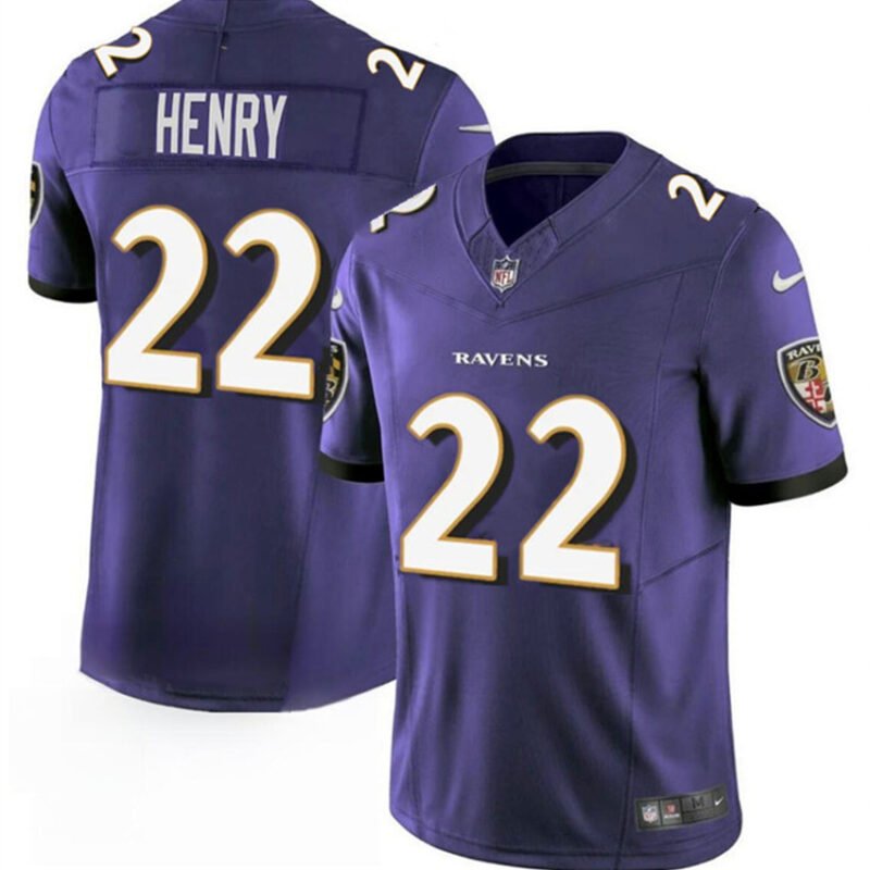 Purple Baltimore Ravens #22 Derrick Henry 2023 F.U.S.E. Vapor Limited Football Jersey - BRJ141