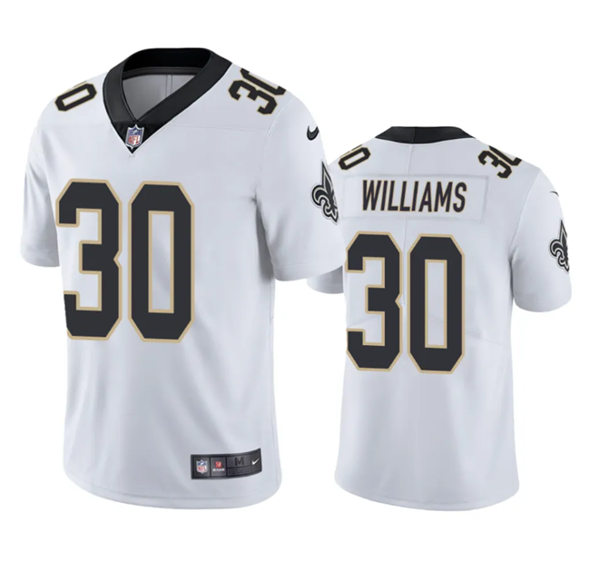 White New Orleans Saints #30 Jamaal Williams Vapor Untouchable Stitched Football Jersey - NOS164