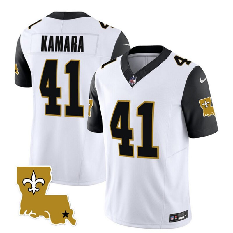 White/Black New Orleans Saints #41 Alvin Kamara 2023 F.U.S.E. 1987 Legacy Vapor Stitched Jersey - NOS97