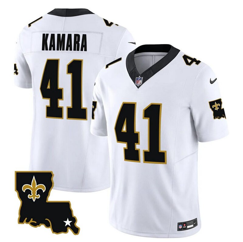 White New Orleans Saints #41 Alvin Kamara 2023 F.U.S.E. 1987 Legacy Vapor Stitched Jersey - NOS03