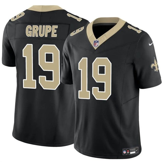 Black New Orleans Saints #19 Blake Grupe 2025 F.U.S.E Vapor Limited Stitched Football Jersey - NOS120