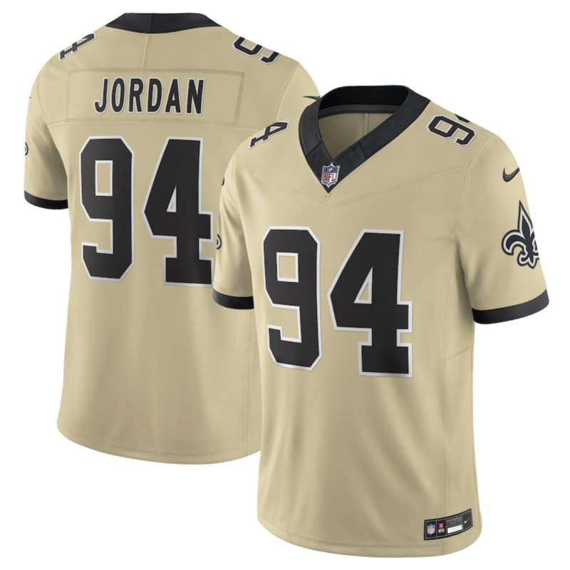 Gold New Orleans Saints #94 Cameron Jordan 2025 F.U.S.E. Alternate Vapor Limited Stitched Football Jersey - NOS224