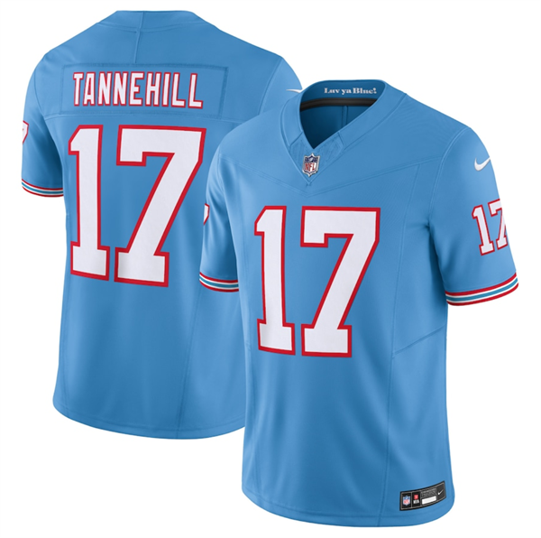 Light Blue Tennessee Titans #17 Ryan Tannehill 2023 F.U.S.E. Vapor Limited Throwback Stitched Football Jersey - TNT91